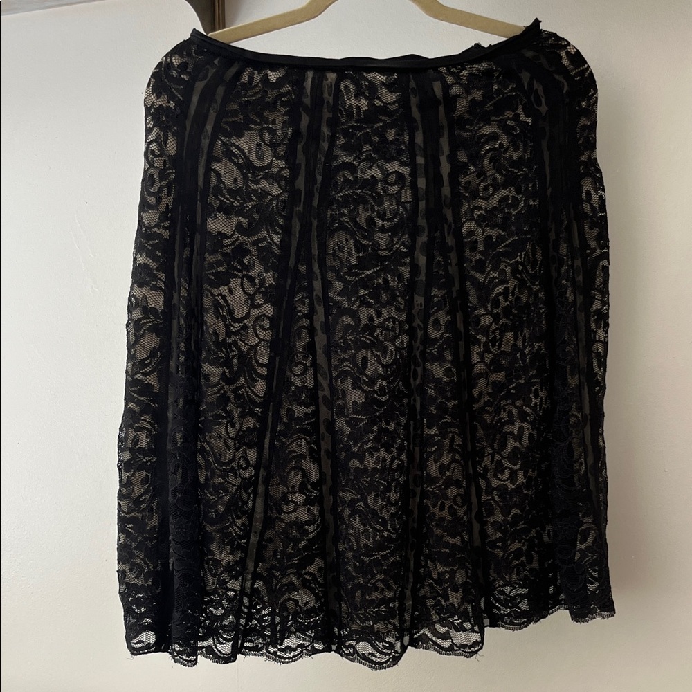Harold's Elegant Black Lace Midi Skirt